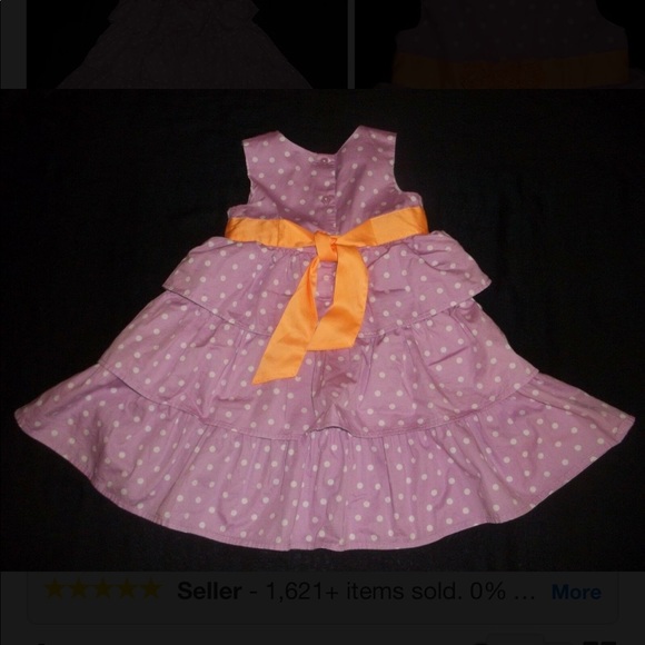 CARTERS | Lavender Polka Dot Dress - Picture 2 of 3